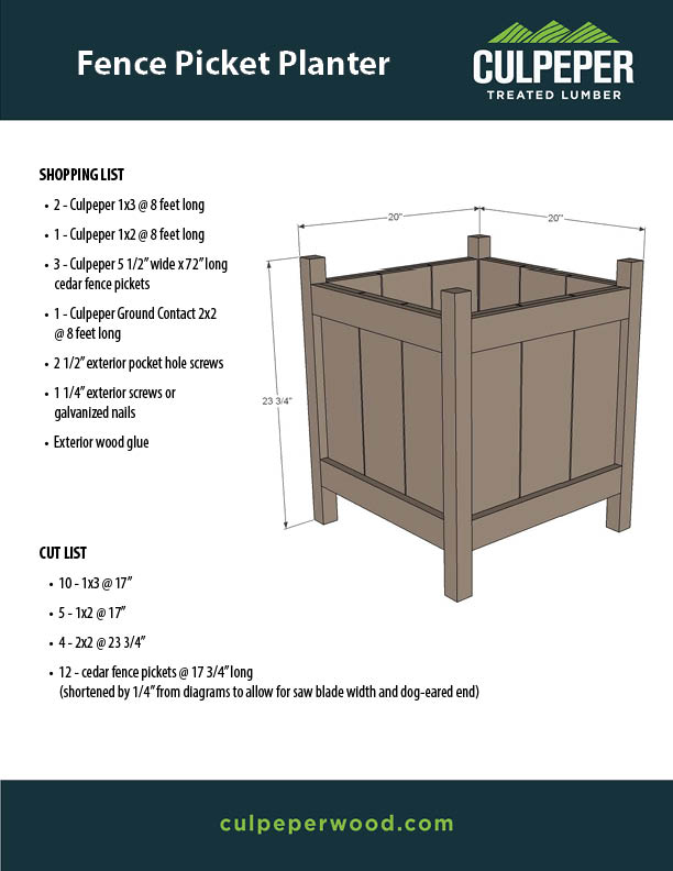 Fence Picket Planter 030325