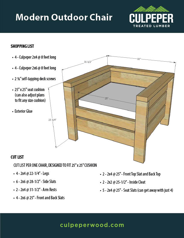 Modern Outdoor Chair 030325